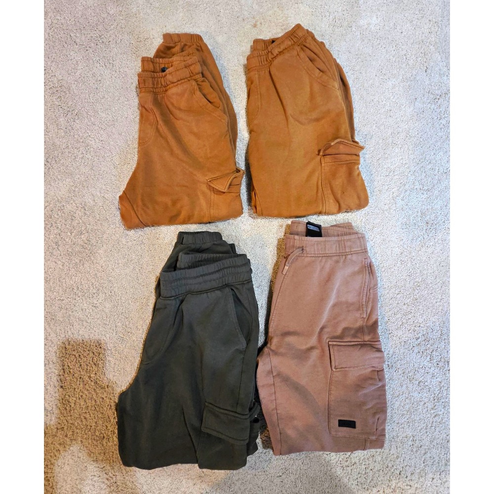 H&M Cargo Jogger Sweatpants Women Size 20 Brown Tan Lot of 2 Good